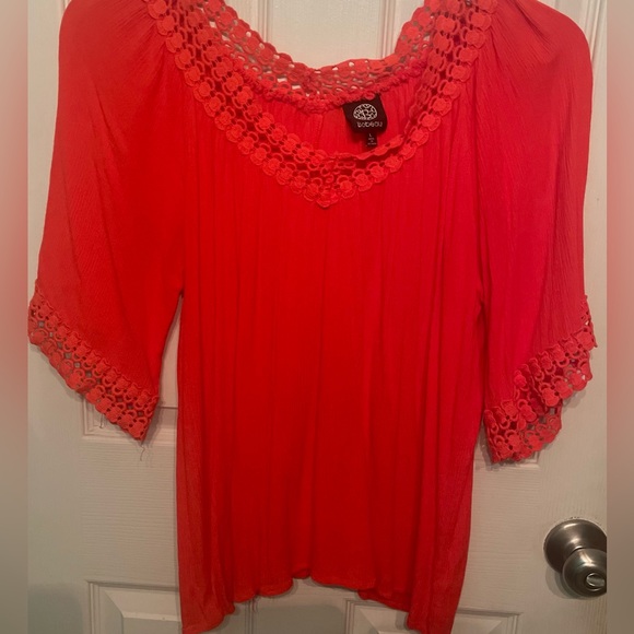 bobeau Tops - Two women’s tops large.  Blue.  Orange.